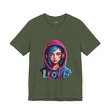 Hoodie Girl Graphic T-Shirt – Cool Urban Art Love Design