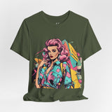 Vibrant '90s Throwback T-Shirt for Women | Retro Pop Art Graphic Tee