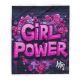 Girl Power Floral Graffiti Blanket – Bold Urban Statement