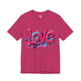 Dynamic Love Graffiti T-Shirt - Black Streetwear Style