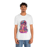 Vibrant Portrait Graphic T-Shirt – Bold Urban Art Style Tee