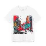 Navy VEN Graffiti T-Shirt – Bold Street Art Graphic Tee for Urban Style