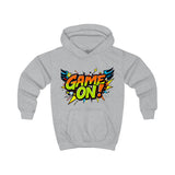 "Game On!" Kids' Hoodie – Fun Comic-Style Design in Red