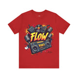 Flow Vibes T-Shirt – Retro Hip-Hop Boombox Graphic Tee