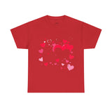 Heart Pattern T-Shirt – Stylish Pink and Red Hearts Design