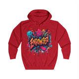 Empowered Hoodie – Bold Motivational Graphic Zip-Up