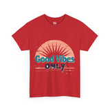 Good Vibes Only Positive Energy Typography T-Shirt