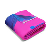 Neon Melody Fleece Blanket – Bold Music Vibes