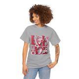 LOVE Graphic Valentine's Day T-Shirt – Romantic Heart Design Tee