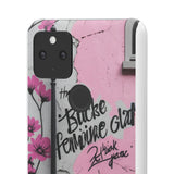 Graffiti Phone Case: Urban Chic with a Feminine Twist - Phone Case by Printify | Unique designs from ArteoDesign