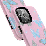 Y2K Butterfly Pink iPhone Case – Glitter Aesthetic