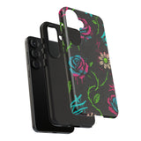 Urban Floral Graffiti Phone Case – Neon Street Art Vibes for iPhone & Samsung