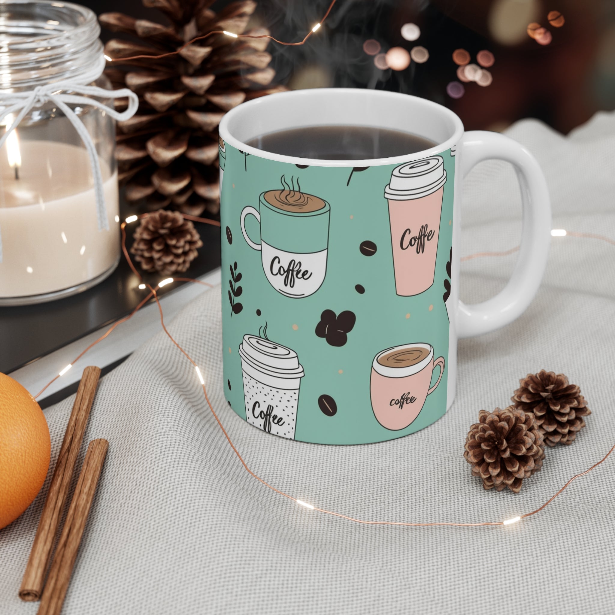 Mint Edition Coffee Lovers Mug - Fun Cup Pattern