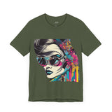 Women's Pop Art Portrait Tee - Vibrant Urban Streetwear Style