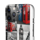 Graffiti Phone Case: London Skyline, Neon Accents, Edgy Styl - Phone Case by Printify | Unique designs from ArteoDesign