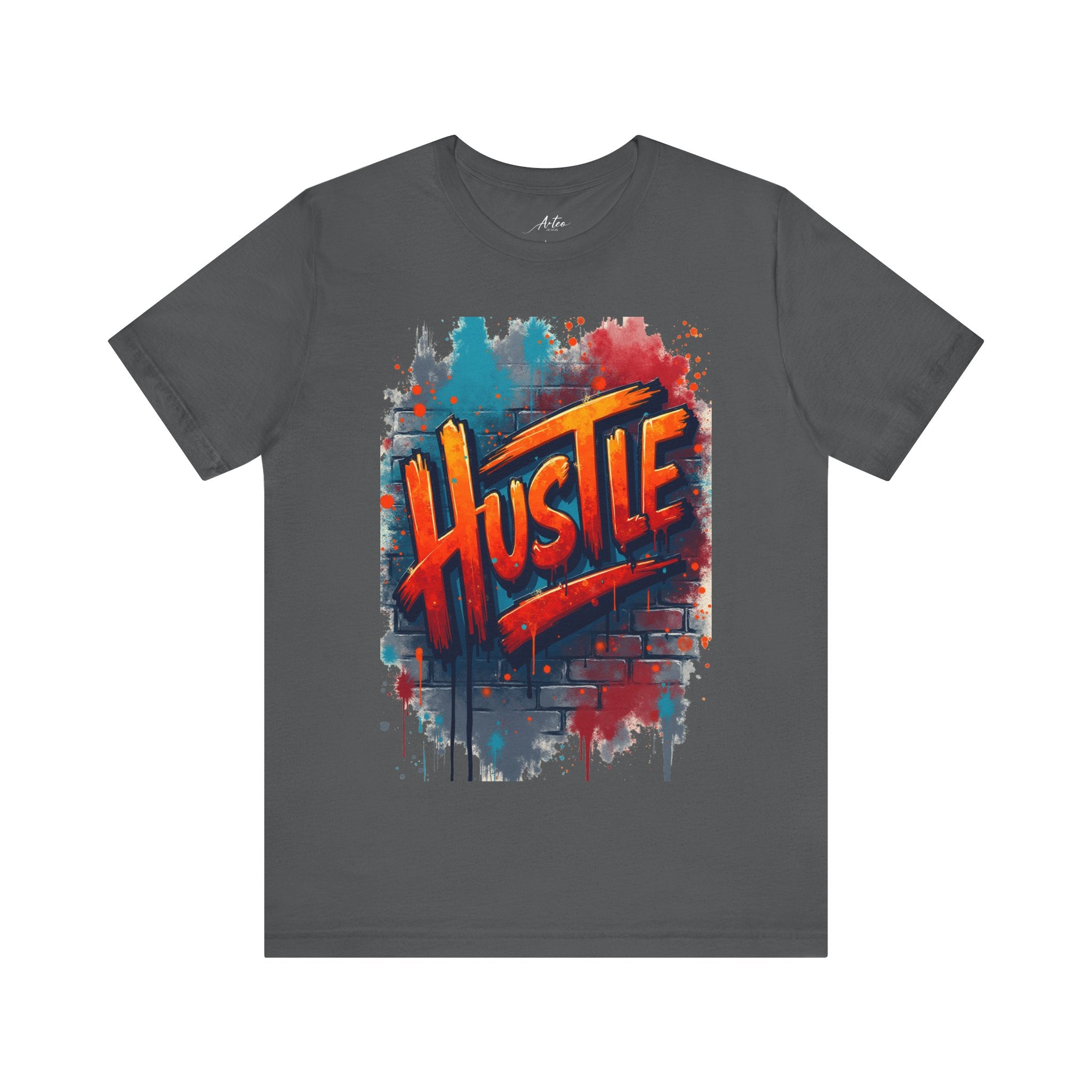 Hustle Tee - Bold Graffiti Streetwear with Vibrant Vibes