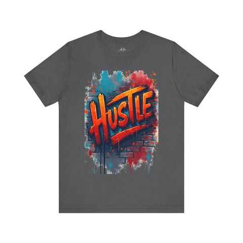 Hustle Tee - Bold Graffiti Streetwear with Vibrant Vibes