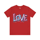 Bold Love Graffiti T-Shirt - White Streetwear Style