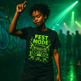 Fest Mode Neon Boombox T-Shirt – Arteo Design UK