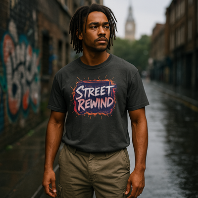 Street Rewind Boombox Tee | Retro 80s 90s Street Art Shirt