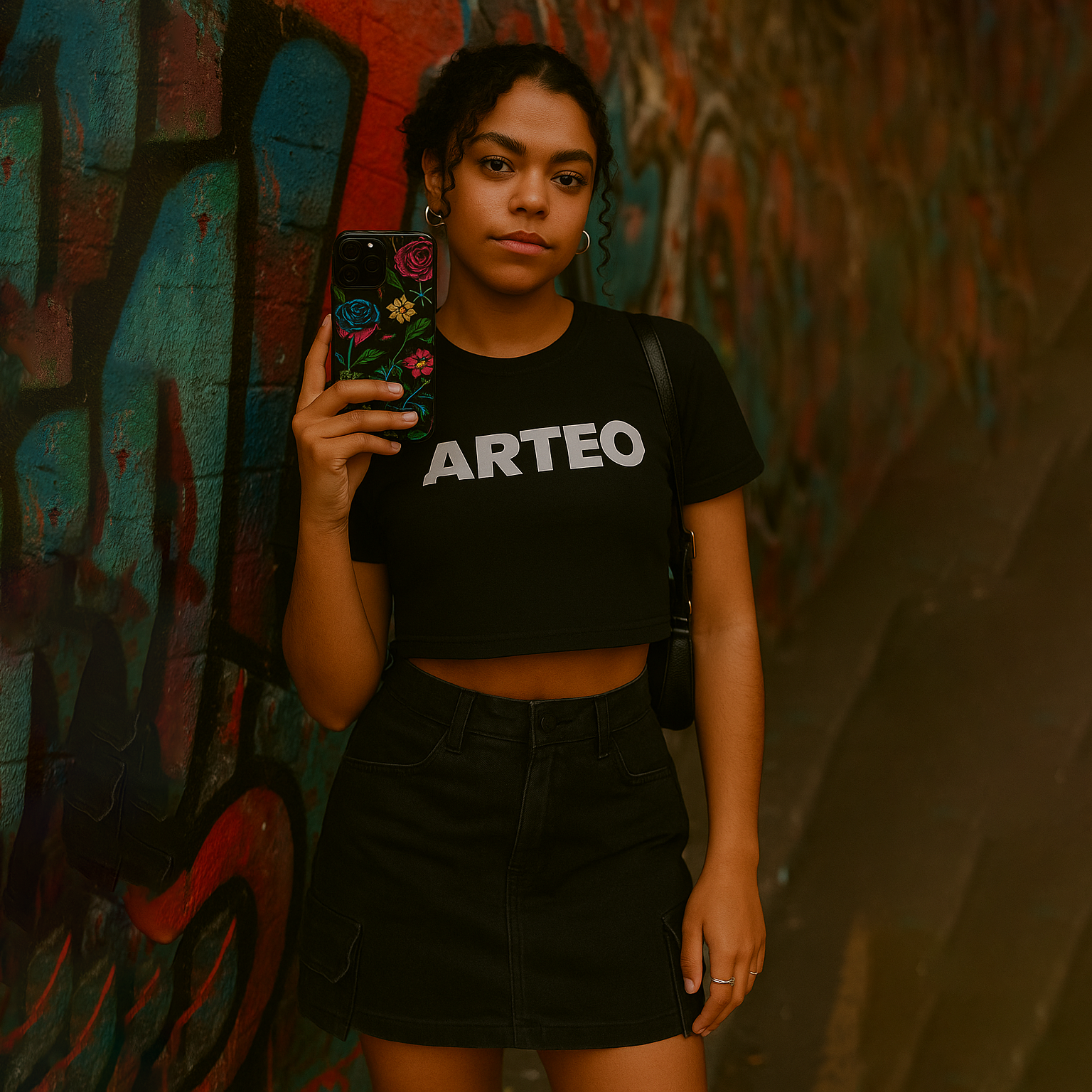 Urban Floral Graffiti Phone Case – Neon Street Art Vibes for iPhone & Samsung