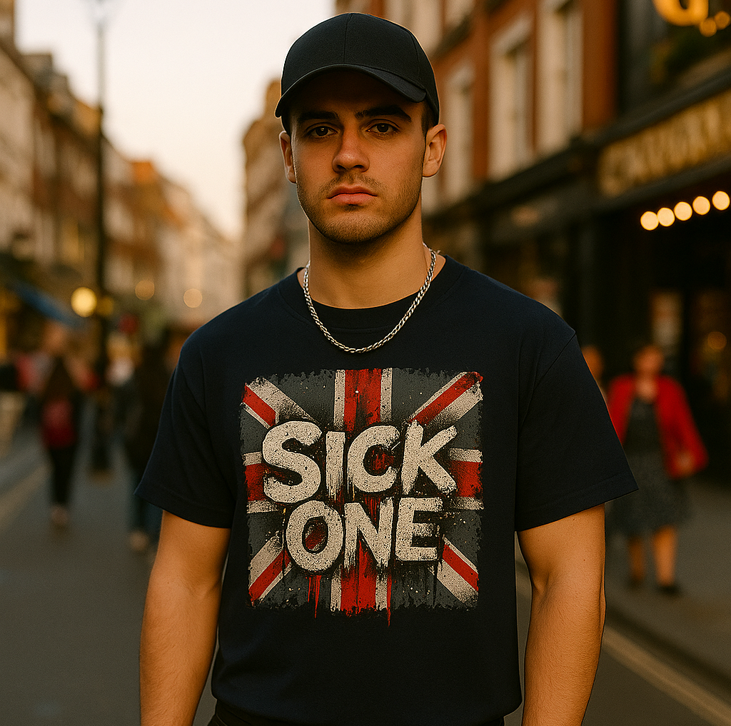 Sick One UK Flag T-Shirt | British Slang Graphic Tee