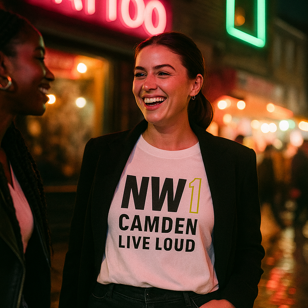 Camden NW1 T-Shirt – Live Loud London Streetwear