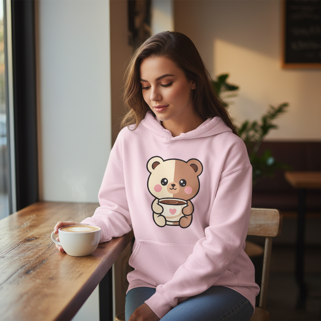 Kawaii Bear Coffee Hoodie