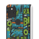 Graffiti Chic Phone Case: Urban Style with a Feminine Twist - Phone Case by Printify | Unique designs from ArteoDesign