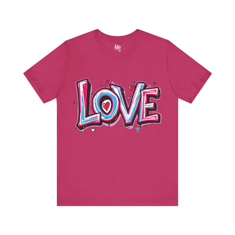 Bold Love Graffiti T-Shirt - White Streetwear Style