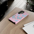 Y2K Butterfly Pink iPhone Case – Glitter Aesthetic