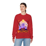 Halloween Ghost Sweatshirt – Cute Spooky "Happy Halloween" Design