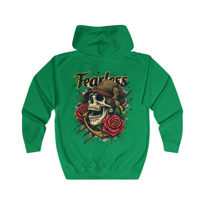 Skull & Rose Hoodie - Fearless Tattoo Art Design