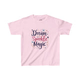 Dream Sparkle Magic Pink Kids' T-Shirt – Enchanting Inspirational Tee