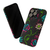 Urban Floral Graffiti Phone Case – Neon Street Art Vibes for iPhone & Samsung