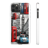 Graffiti Phone Case: London Skyline, Neon Accents, Edgy Styl - Phone Case by Printify | Unique designs from ArteoDesign