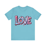 Bold Love Graffiti T-Shirt - White Streetwear Style