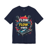 Flow Vibes T-Shirt – Vintage Boombox and Turntable Hip-Hop Tee