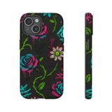 Urban Floral Graffiti Phone Case – Neon Street Art Vibes for iPhone & Samsung