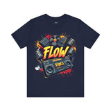 Flow Vibes T-Shirt – Retro Hip-Hop Boombox Graphic Tee