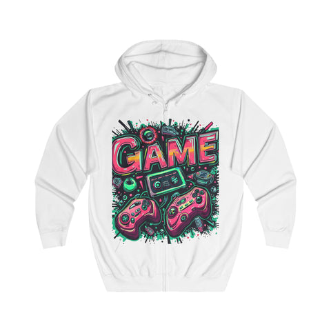 Retro Game Controllers Hoodie - Vibrant Gaming Graphic for Men