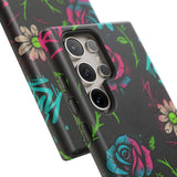 Urban Floral Graffiti Phone Case – Neon Street Art Vibes for iPhone & Samsung