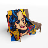 Boss Pop Fleece Blanket – Vibrant Comic-Style Chic