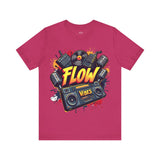 Flow Vibes T-Shirt – Retro Hip-Hop Boombox Graphic Tee