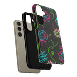 Urban Floral Graffiti Phone Case – Neon Street Art Vibes for iPhone & Samsung