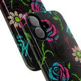 Urban Floral Graffiti Phone Case – Neon Street Art Vibes for iPhone & Samsung