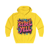 Rebel Yell Women's Hoodie - Bold Graffiti Urban Streetwear