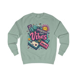 Ginger Vibes Grey Sweatshirt – Retro Cassette Tape Design