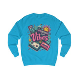 Ginger Vibes Grey Sweatshirt – Retro Cassette Tape Design