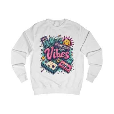 Ginger Vibes Grey Sweatshirt – Retro Cassette Tape Design